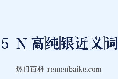 5N高纯银近义词是什么意思的图片